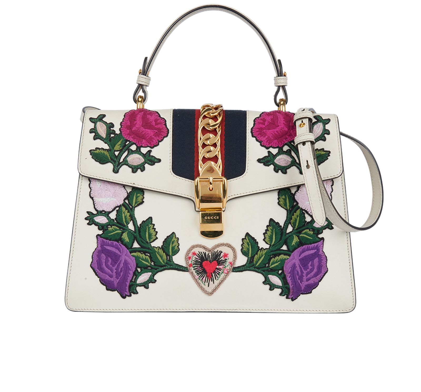 Sylvie Floral Embroidered Top Handle Bag